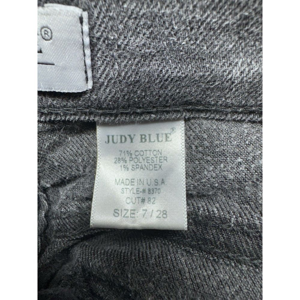 Judy Blue Jeans Womens 7/28 Black Grey Skinny Distressed Rip Grunge Made In USA - Picture 12 of 12